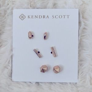*VINTAGE* Kendra Scott Austin Stud Earring Set NWT - Rose Gold